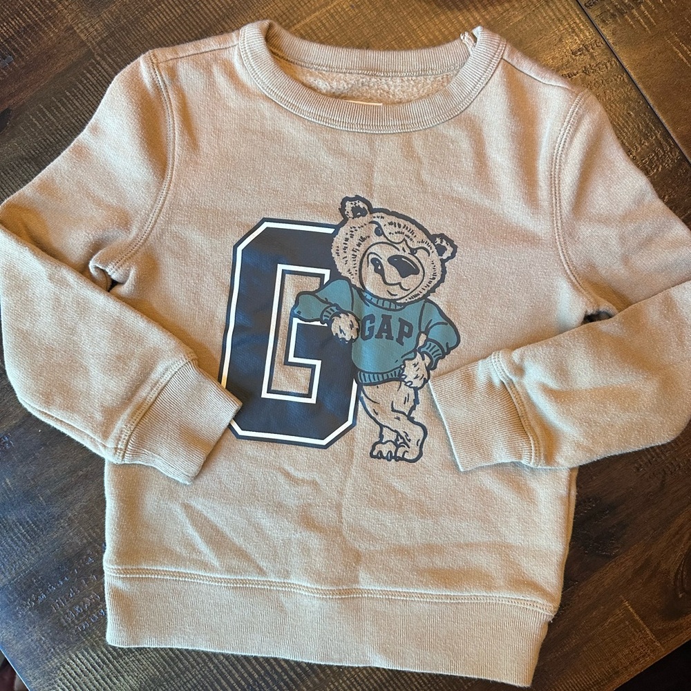 💨SOLD💨 Gap Kids Bear Logo Varsity Sweatshirt - LIKE NEW!